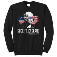 Funny George Washington Suck It England Vintage July 4th Tall Sweatshirt