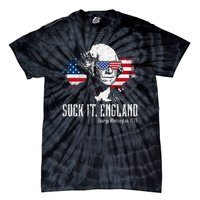 Funny George Washington Suck It England Vintage July 4th Tie-Dye T-Shirt