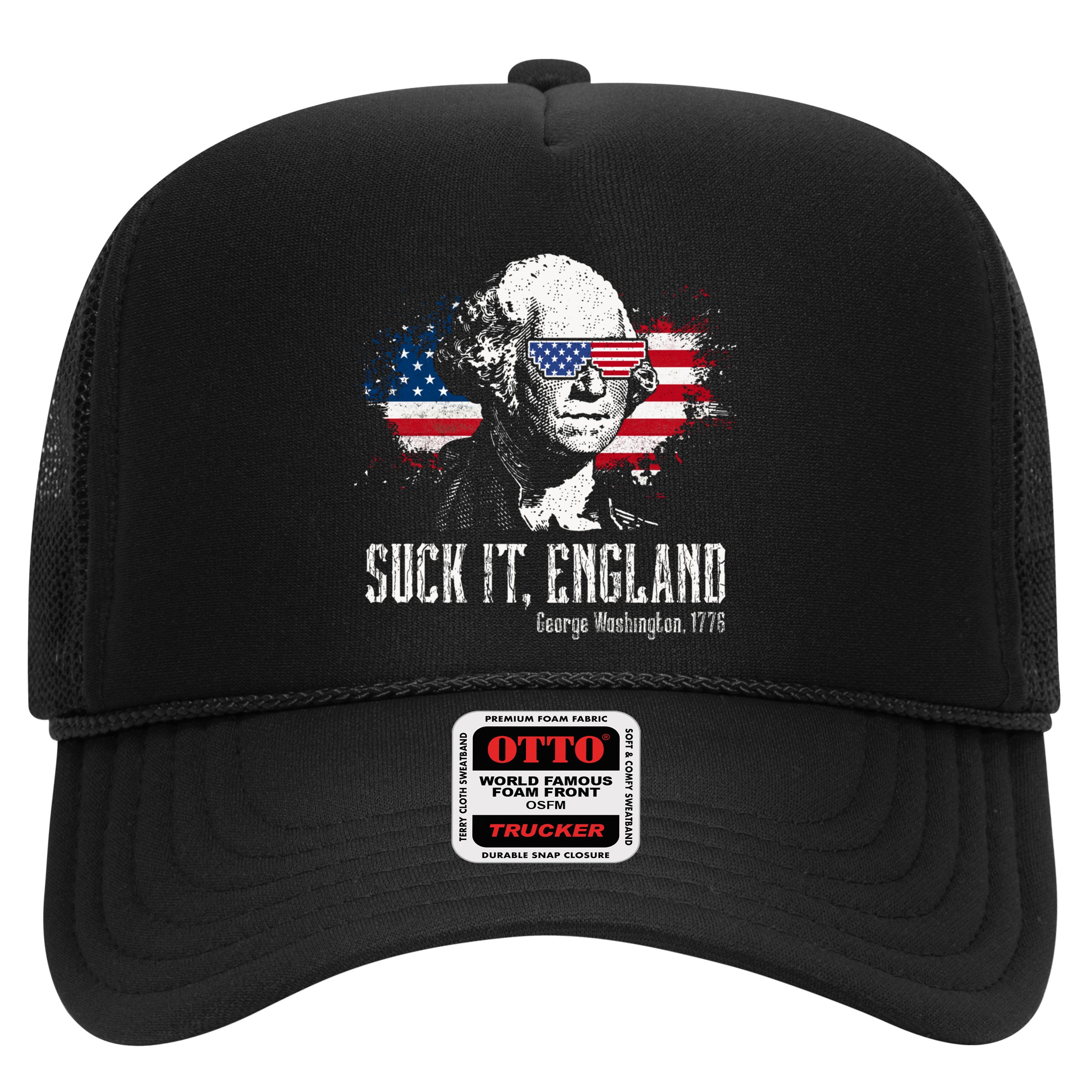 Funny George Washington Suck It England Vintage July 4th Hat