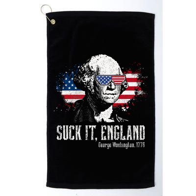 Funny George Washington Suck It England Vintage July 4th Golf Towel