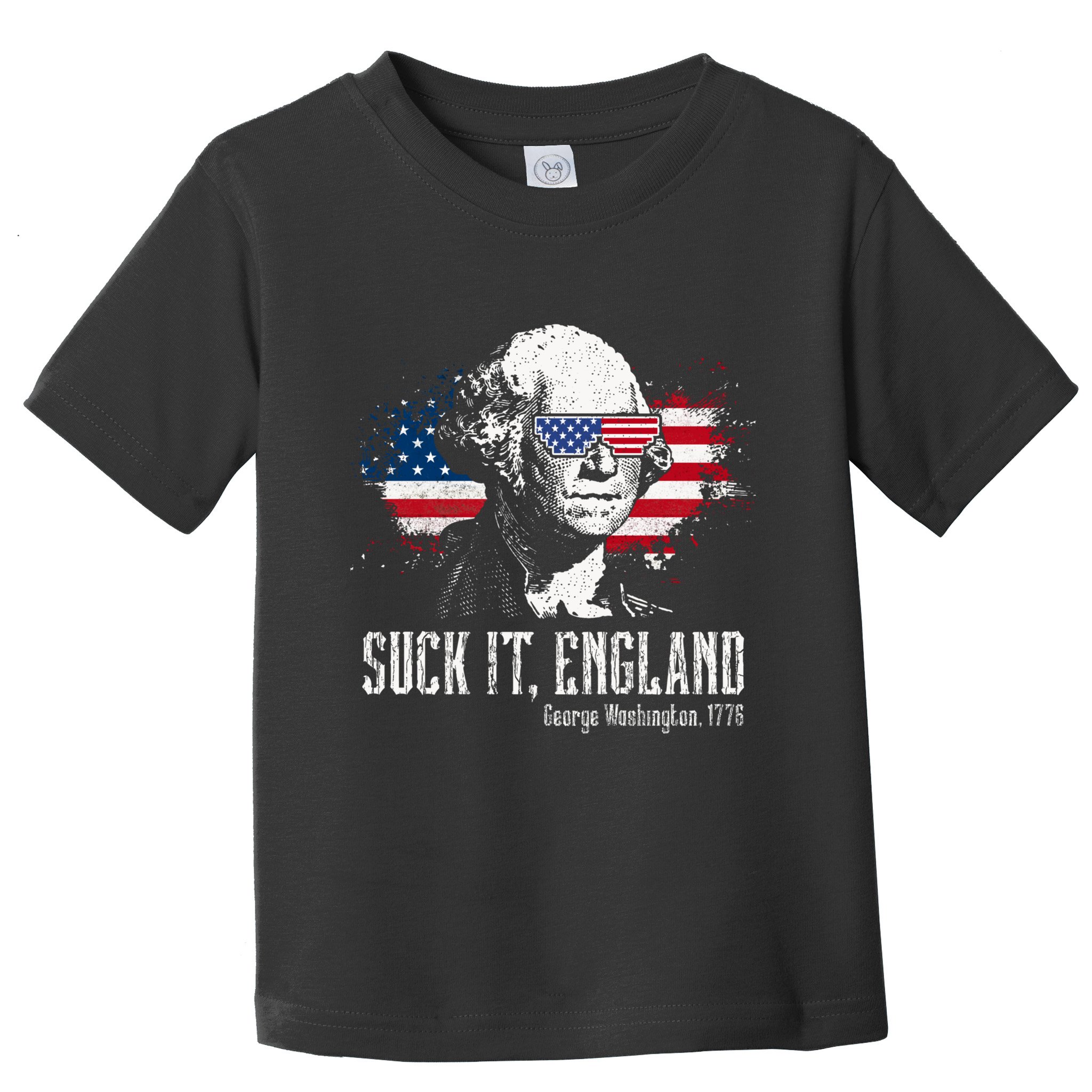 Funny George Washington Suck It England Vintage July 4th Toddler T-Shirt