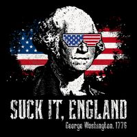 Funny George Washington Suck It England Vintage July 4th Toddler T-Shirt