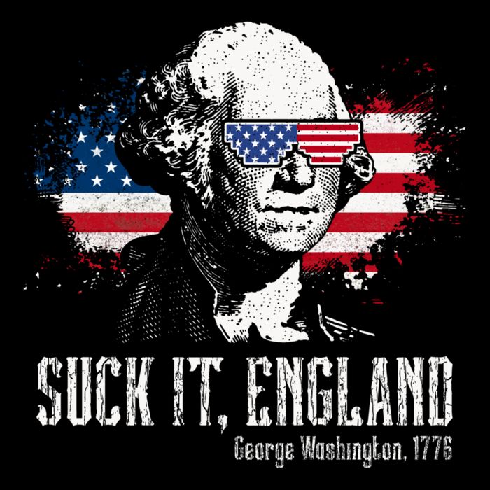 Funny George Washington Suck It England Vintage July 4th Toddler T-Shirt