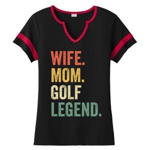 Funny Golfer Wife Mom Golf Legend Golfing Mother Gift Ladies Halftime Notch Neck Tee