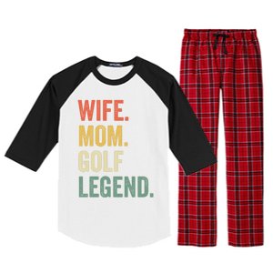 Funny Golfer Wife Mom Golf Legend Golfing Mother Gift Raglan Sleeve Pajama Set