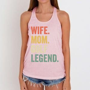 Funny Golfer Wife Mom Golf Legend Golfing Mother Gift Women's Knotted Racerback Tank