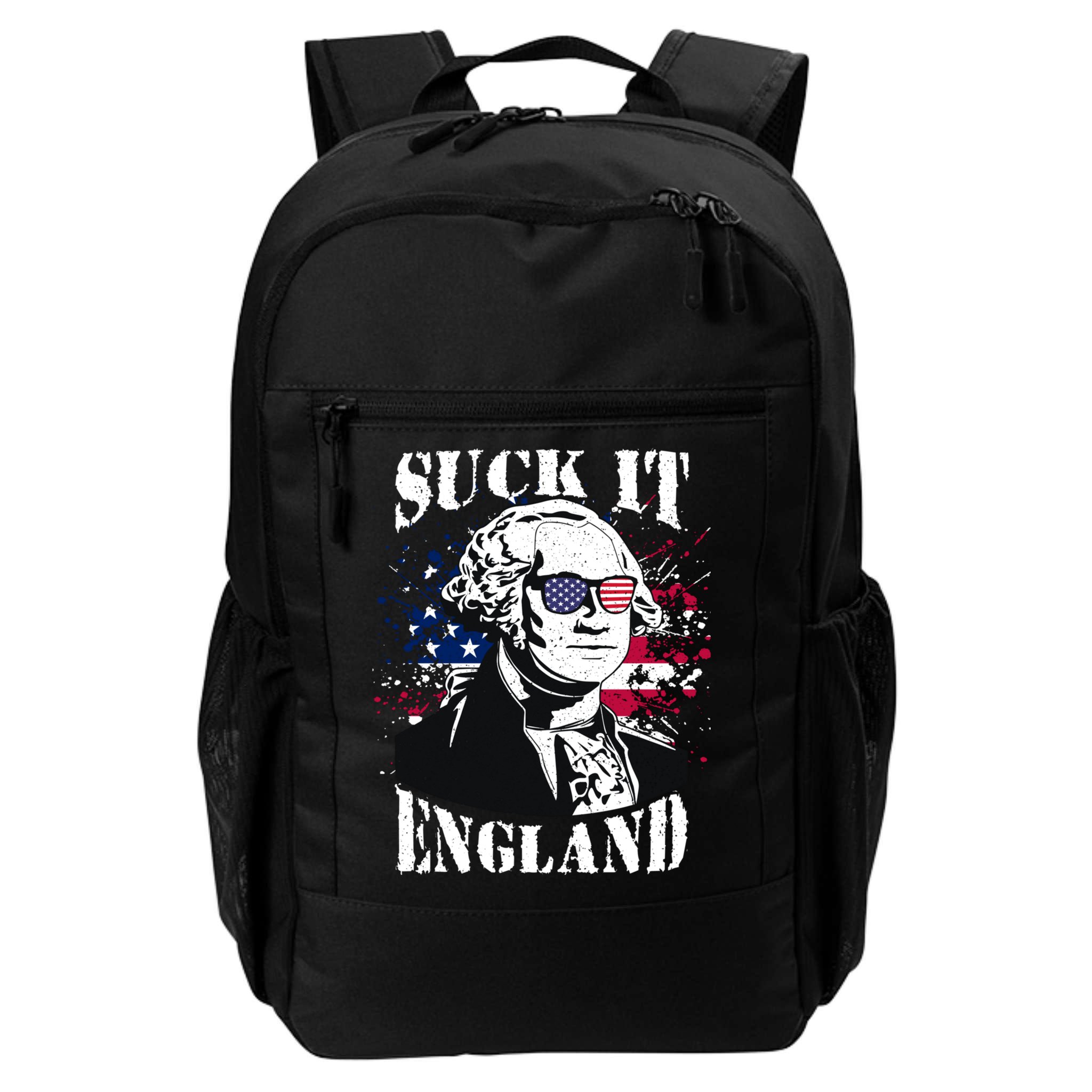 Funny George Washington Suck It England Vintage July 4th Backpack