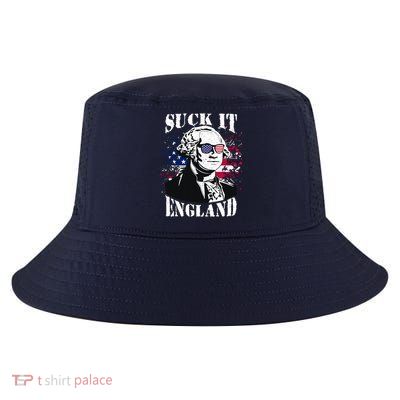 Funny George Washington Suck It England Vintage July 4th Cool Comfort Performance Bucket Hat