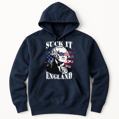 Funny George Washington Suck It England Vintage July 4th Hoodie
