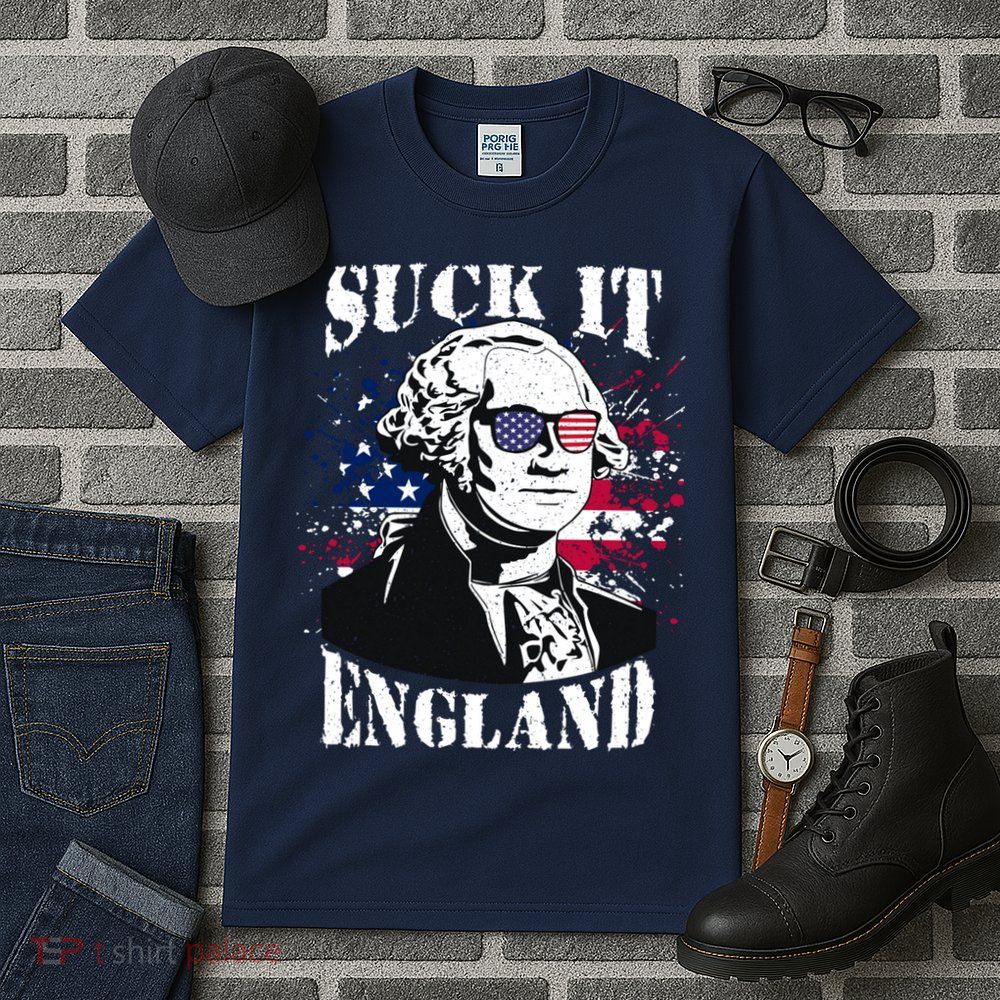 Funny George Washington Suck It England Vintage July 4th Tall T-Shirt