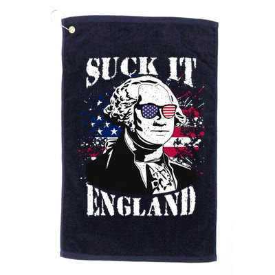 Funny George Washington Suck It England Vintage July 4th Golf Towel