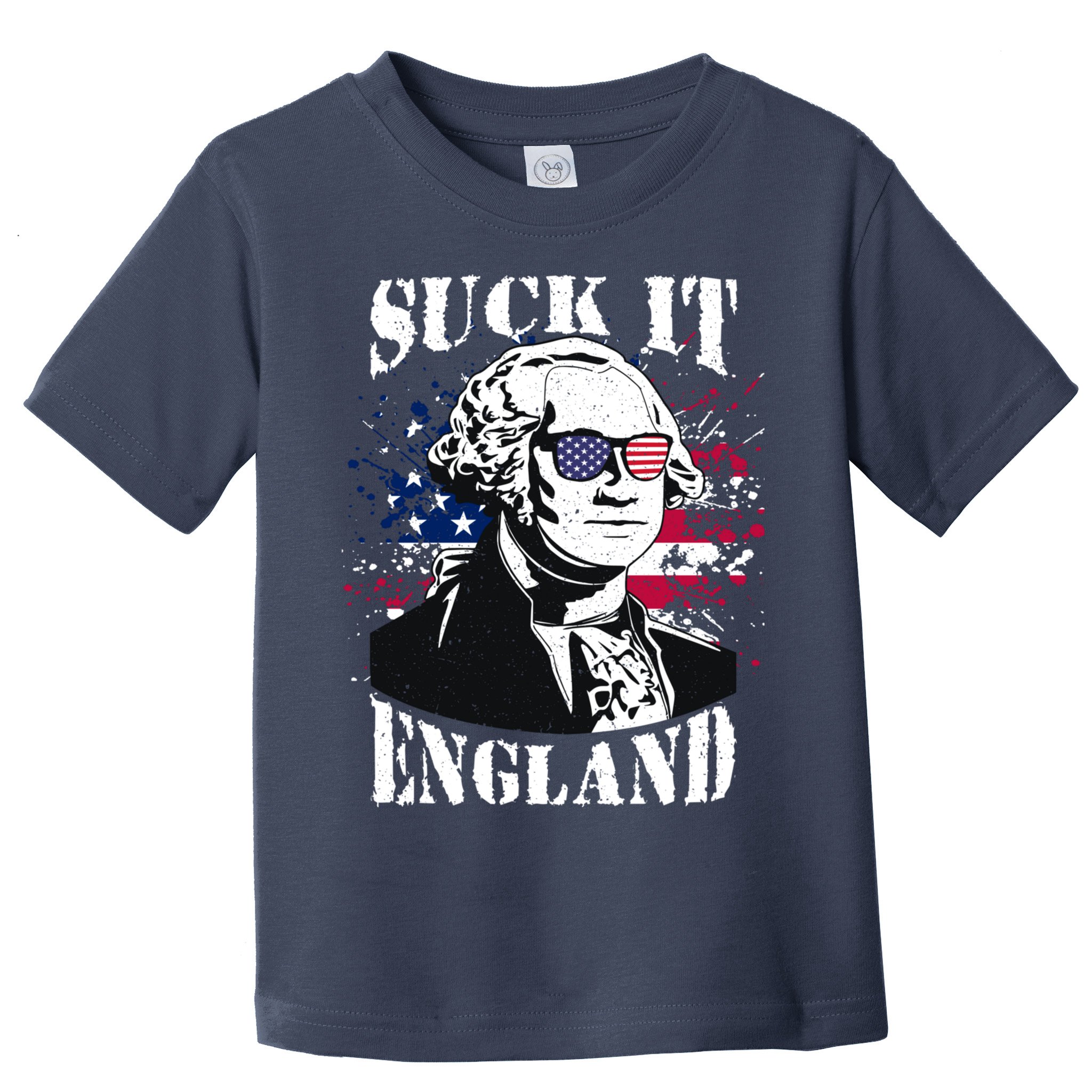 Funny George Washington Suck It England Vintage July 4th Toddler T-Shirt
