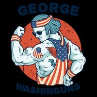 Funny George Washinguns Workout Patriotic 4th Of July Gift 16 in Basic Backpack