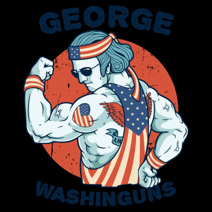 Funny George Washinguns Workout Patriotic 4th Of July Gift 16 in Basic Backpack