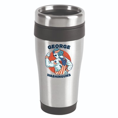 Funny George Washinguns Workout Patriotic 4th Of July Gift 16oz Travel Tumbler