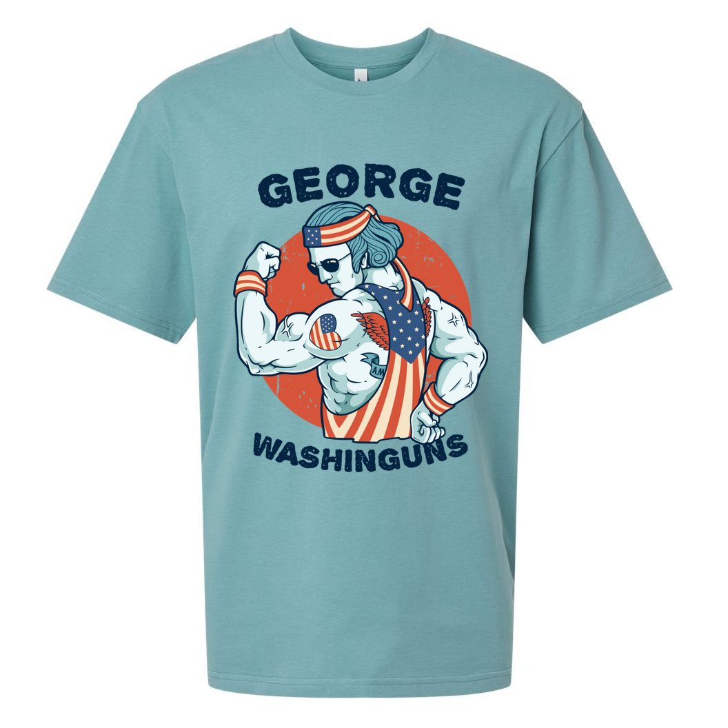 Funny George Washinguns Workout Patriotic 4th Of July Gift Sueded Cloud Jersey T-Shirt