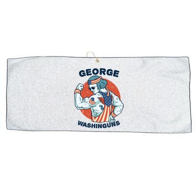 Funny George Washinguns Workout Patriotic 4th Of July Gift Large Microfiber Waffle Golf Towel
