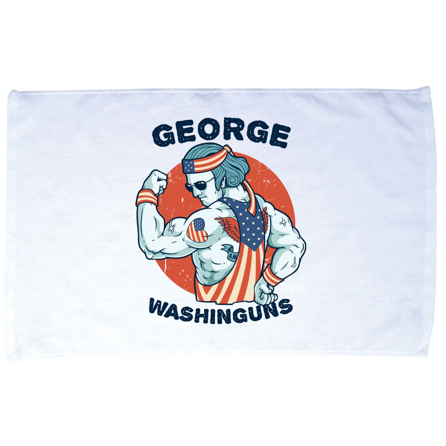 Funny George Washinguns Workout Patriotic 4th Of July Gift Microfiber Hand Towel