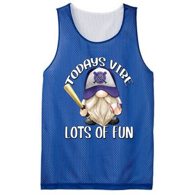 Funny Gnome With Purple Basebal Cap For Baseball Coach Dad Meaningful Gift Mesh Reversible Basketball Jersey Tank