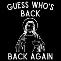 Funny Guess Whos Back Back Again Easter Jesus Christian Drawstring Bag