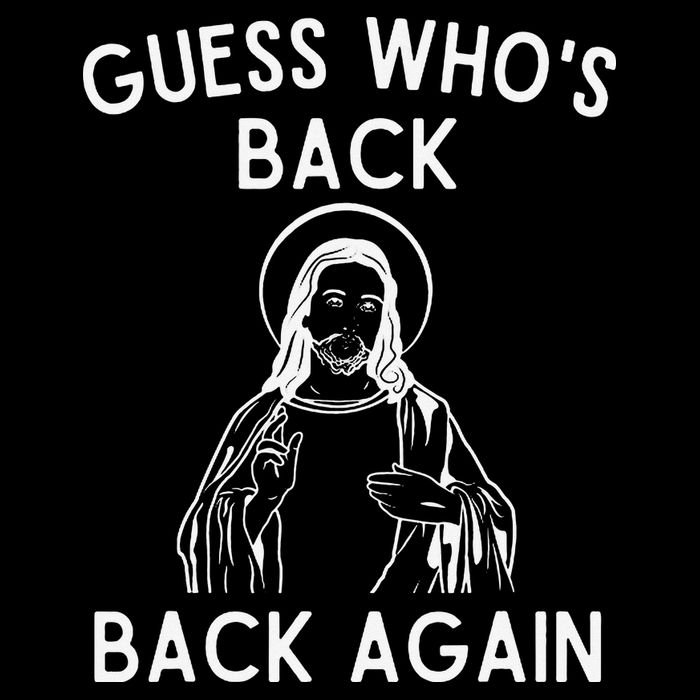 Funny Guess Whos Back Back Again Easter Jesus Christian Drawstring Bag