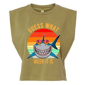 Funny Guess What Week It Is Shark Lover Ocean Animal Cool Gift Garment-Dyed Women's Muscle Tee