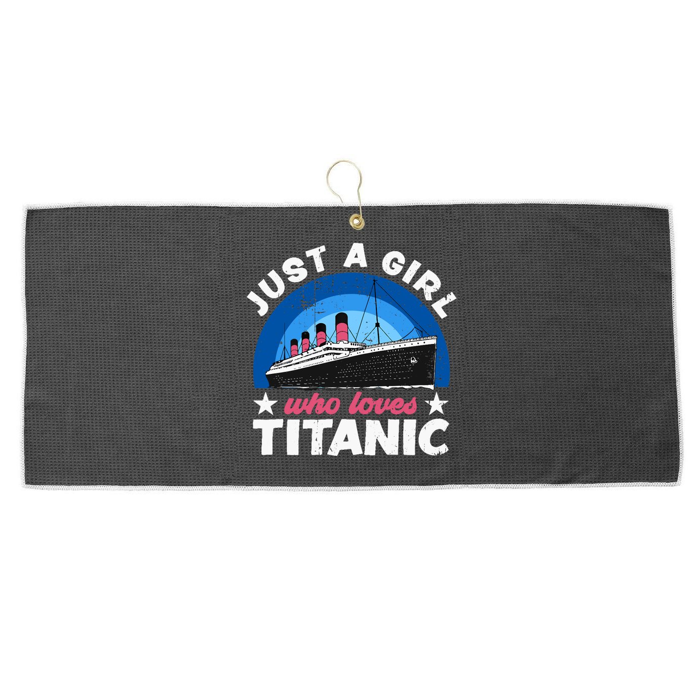 For Girl Who Just Love The Rms Titanic Large Microfiber Waffle Golf Towel