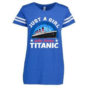 For Girl Who Just Love The Rms Titanic Enza Ladies Jersey Football T-Shirt