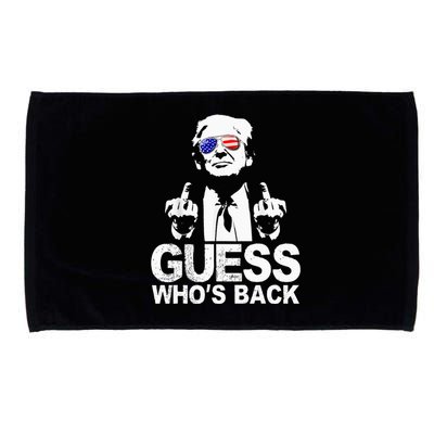 Funny Guess WhoS Back President Donald Trump Middle Finger Microfiber Hand Towel