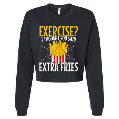 Funny Gym Workout Fitness Bodybuilding Sports Weightlifters Cropped Pullover Crew