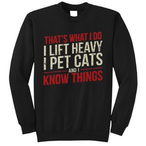 Funny Gym Workout Weightlifting Cat Animal Themed Quote Sweatshirt