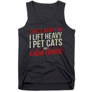 Funny Gym Workout Weightlifting Cat Animal Themed Quote Tank Top