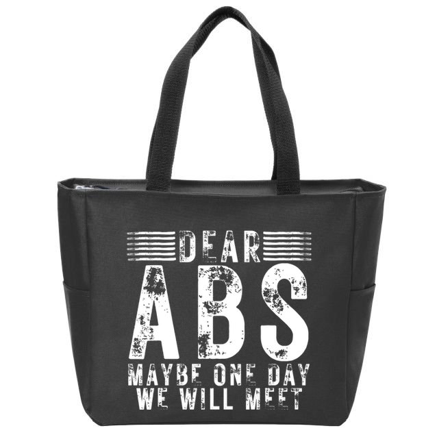 Funny Gym Workout Inspirational Quote Fitness Zip Tote Bag