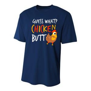 Funny Guess What? Chicken Butt Farmer Love Chickens Youth Performance Sprint T-Shirt