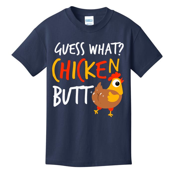 Funny Guess What? Chicken Butt Farmer Love Chickens Kids T-Shirt