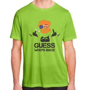 Funny Guess Who Is Back President Trump 2024 Adult ChromaSoft Performance T-Shirt