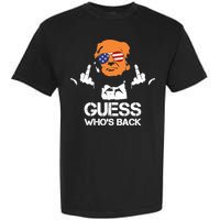 Funny Guess Who Is Back President Trump 2024 Garment-Dyed Heavyweight T-Shirt
