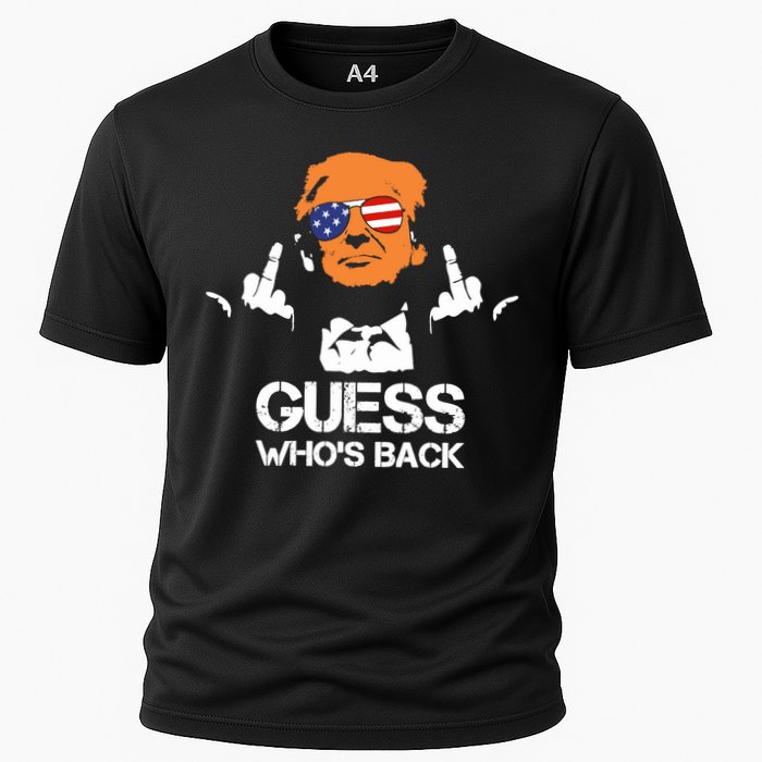 Funny Guess Who Is Back President Trump 2024 Cooling Performance Crew T-Shirt