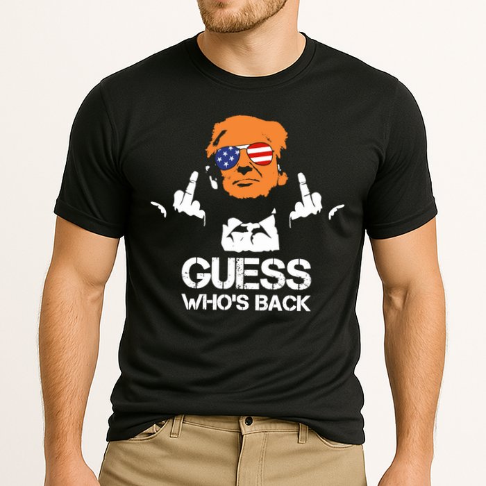 Funny Guess Who Is Back President Trump 2024 Cooling Performance Crew T-Shirt