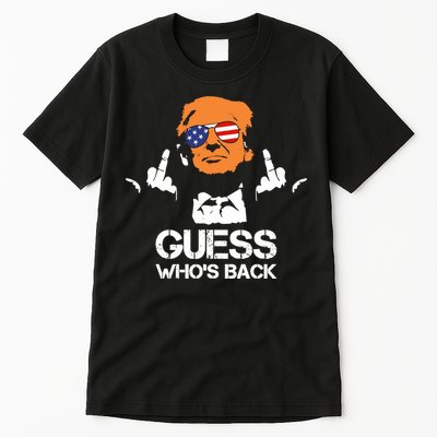 Funny Guess Who Is Back President Trump 2024 Tall T-Shirt