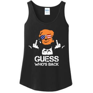 Funny Guess Who Is Back President Trump 2024 Ladies Essential Tank