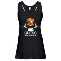 Funny Guess Who Is Back President Trump 2024 Ladies Essential Flowy Tank