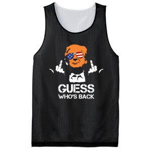 Funny Guess Who Is Back President Trump 2024 Mesh Reversible Basketball Jersey Tank