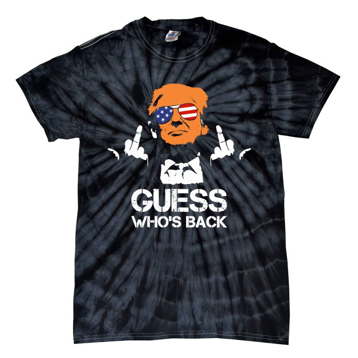 Funny Guess Who Is Back President Trump 2024 Tie-Dye T-Shirt