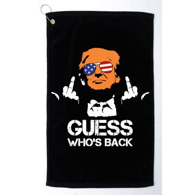 Funny Guess Who Is Back President Trump 2024 Golf Towel
