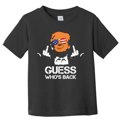 Funny Guess Who Is Back President Trump 2024 Toddler T-Shirt