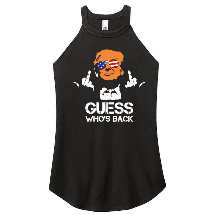 Funny Guess Who Is Back President Trump 2024 Women's Perfect Tri Rocker Tank