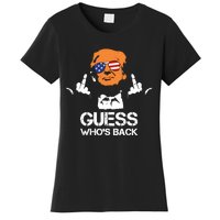 Funny Guess Who Is Back President Trump 2024 Women's T-Shirt