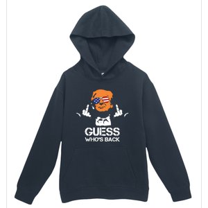 Funny Guess Who Is Back President Trump 2024 Urban Pullover Hoodie