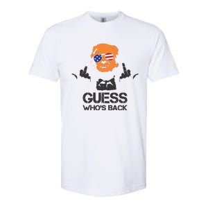 Funny Guess Who Is Back President Trump 2024 Softstyle CVC T-Shirt